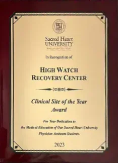 Clinical Site of the Year Award for High Watch Recovery Center